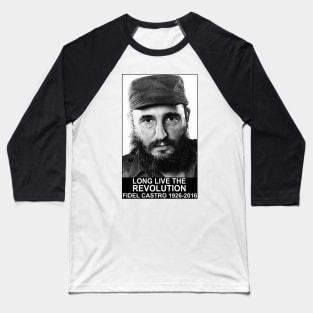 Fidel Castro Revolution Baseball T-Shirt